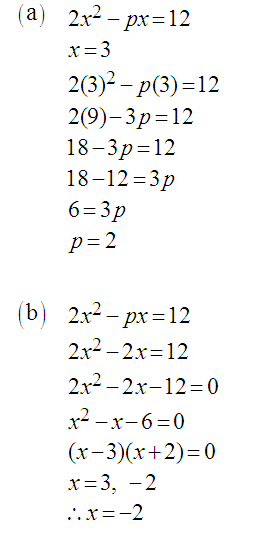 Matematik Tambahan: Persamaan Kuadratik