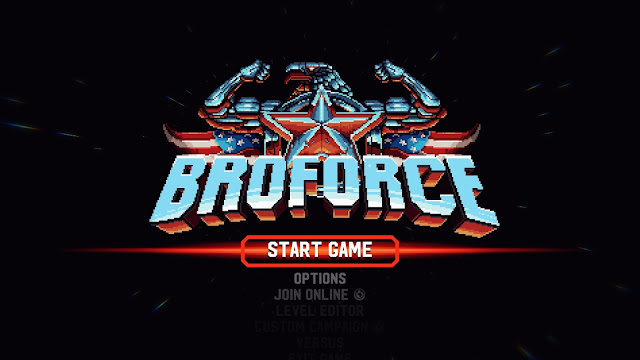 Broforce menu screen