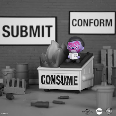 San Diego Comic-Con 2022 Exclusive They Live Dumpster Fire Vinyl Figure by 100% Soft x Mondo
