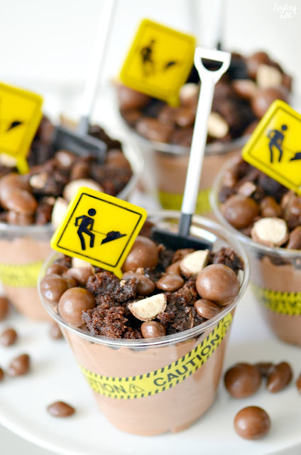 construction pudding cups