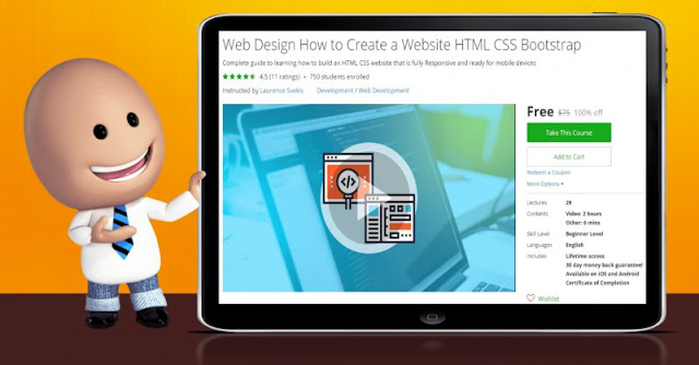 [100% Off] Web Design How to Create a Website HTML CSS Bootstrap| Worth 75$
