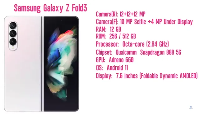 Samsung Galaxy Z Fold3 - full specifications BD Price