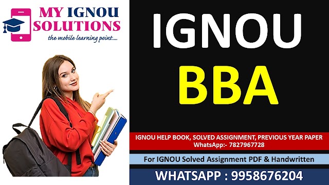 IGNOU BBA Solved Assignment 2023-24 – Bachelor of Business Administration