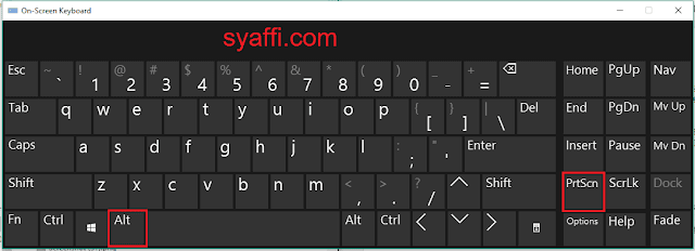 ALt+PrtSc on screen keyboard windows 10