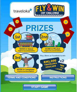 Percutian Percuma di Seoul, Phuket & Langkawi dengan Cabaran Traveloka Fly & Win CNY di Facebook