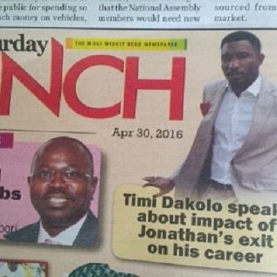 Timi Dakolo Denounces Punch Cover Interview