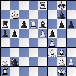 Partida General Soler - Pere Puig en el II Torneo Nacional de Ajedrez de La Pobla de Lillet 1956, posición después de 23.Td6?!