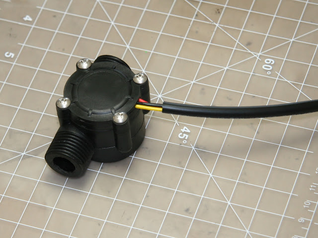 Assembled flow sensor before teardown