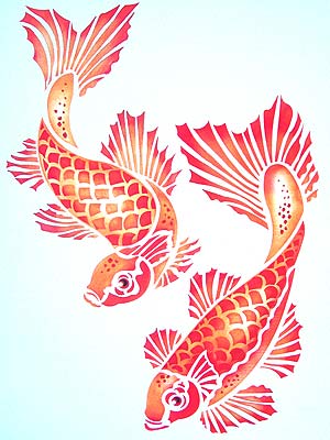 I created some designs for a tattoo based on my Koi carp prints