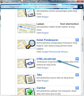 Tambahkan Gadget edit HTML