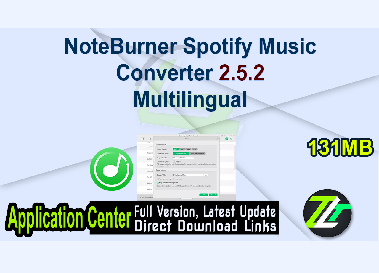 NoteBurner Spotify Music Converter 2.5.2 Multilingual