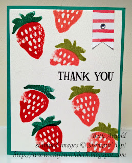  Craft with Beth: Fresh Fruit Card Set: Part Three Thank You Stampin' Up! Fruit Stand DSP