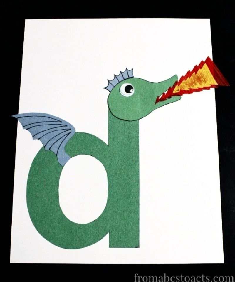 lowercase d is for dragon craft.