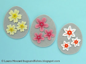 finished felt flowers