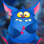 Play Games4King Cute Blue Monster Escape Game