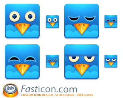 4 Square Shaped Twitter Icons