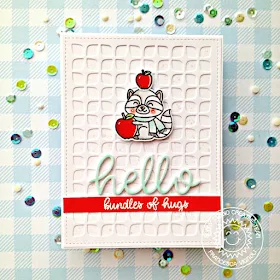 Sunny Studio Stamps: Frilly Frames Retro Petal Dies Woodsy Autumn Hello Word Die Hello Card by Franci Vignoli