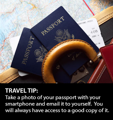 Travel tip of keeping extra copy of passport