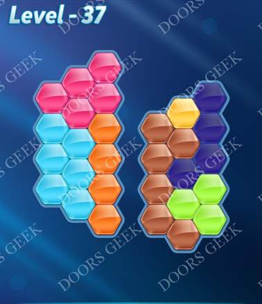 Block! Hexa Puzzle [7 Mania] Level 37 Solution, Cheats, Walkthrough for android, iphone, ipad, ipod