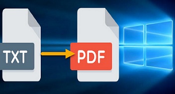 ميزة تحويل ملفات Text الى PDF في Windows 10 