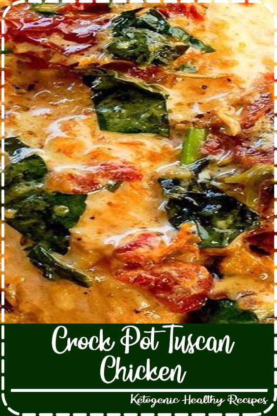 Crock Pot Tuscan Chicken is a delicious dinner with few ingredients. Make sure to add slow cooker tuscan chicken to your go-to list for dinner recipes.