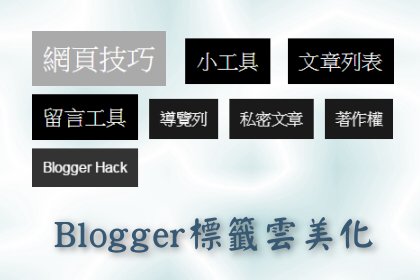 [CSS] 美化 Blogger 官方標籤雲