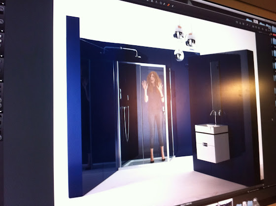 Behind the scenes of Kohler Torsion Ad styled by Jessica Moazami