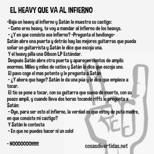 CHISTE DE UN HEAVY QUE VA AL INFIERNO