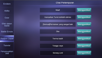 Cara mengubah chat pertempuran di mobile legends