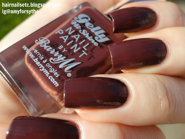 Barry M Gelly Nail Paint for Autumn Winter 2014 in Cocoa - swatches and review