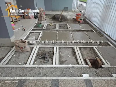 Jasa Tukang Batu Sikat Yogyakarta - Jasa Pemasangan Batu Sikat Lantai Carport di Yogyakarta