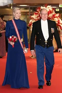 Princess Charlene and Prince Albert attend gala performance