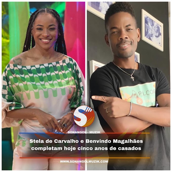  Stela de Carvalho e Benvindo Magalhães completam hoje cinco anos de casados