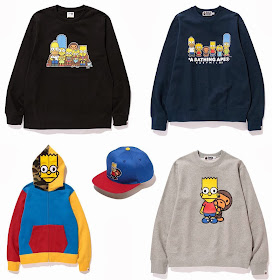 The Simpsons x A Bathing Ape Capsule Collection - The Simpsons & Baby Milo Crewnecks, Zip-Up Hoodies & Snapback Hats