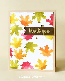Sunny Studio Stamps: Autumn Splendor Fall Leaves Card by Donna Mikasa.