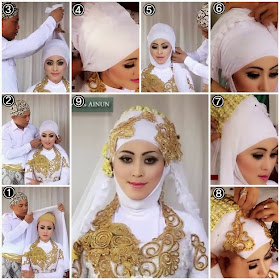 Tutorial Cara Memakai Jilbab Pengantin Untuk Akad Nikah Terbaru