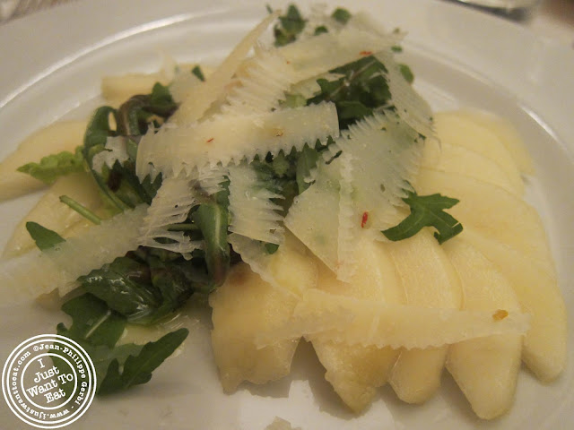 Image of Pear carpaccio at Vasco and Piero's Pavilion Italian restaurant in London, England