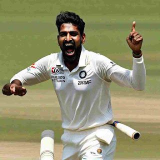 Yasswi is jubilant after the fall of the wicket