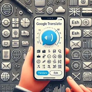 صورة لواجهة تطبيق Google Translate تعرض خيارات الترجمة بين اللغات مع إمكانية التحميل للاستخدام في وضع عدم الاتصال