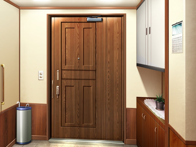 House Wooden Door (Anime Background)