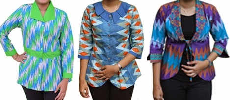10 Model Baju Batik  Atasan Untuk  Wanita  Gemuk  2021
