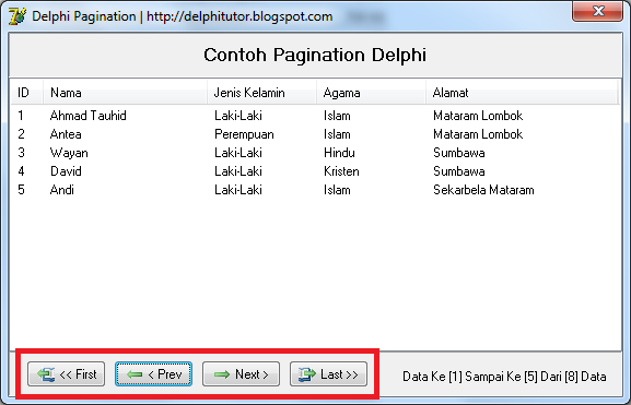 Teknik Membuat Pagination dengan Delphi  Delphi Tutor