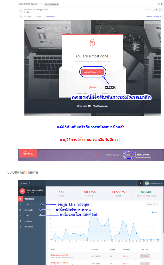 วิธีสมัคร Ouo.io เพื่อเริ่มต้นทำเงินกับ Ouo.io 1