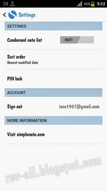 Android: Simplenote, Notepad simple berfasilitas cloud 