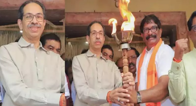 शिवसेनेचं धनुष्यबाण गोठवल्यानंतर आणि शिवसेना नाव वापरण्यावर निवडणूक आयोगाने मर्यादा आणल्यानंतर आता ठाकरेंना नवी ओळख मिळाली आहे. आता पक्षाचं नाव असेल शिवसेना (उद्धव बाळासाहेब ठाकरे) तर निशाणी असेल धगधगती मशाल... निवडणूक आयोगाने जसंही ठाकरेंना मशाल चिन्ह दिलंय तेव्हापासून शिवसैनिकांमध्ये प्रचंड उत्साह आहे. गावोगावी मशाल मोर्चे निघतायेत. धगधगती मशाल आता शिवसेनेच्या वाट्याला आलेला अंधार दूर करेल, अशा भावना शिवसैनिक व्यक्त करतायेत. अशा सगळ्या वातावरणात आज अंधेरीच्या शिवसैनिकांनी धगधगती मशाल घेऊन मातोश्रीवर जात मोठं शक्तीप्रदर्शन केलं. यावेळी अंधेरी पोटनिवडणुकीत शिवसेना उमेदवार ऋतुजा लटके याच विजयी होणार, असा विश्वासही त्यांनी उद्धव ठाकरेंना दिला. यावेळी अन्याय जाळणारी मशाल आपल्याला मिळाली आहे. मशालीचे तेज आणि महत्व ओळखा, असं सांगत आपले पुढील इरादे उद्धव ठाकरे यांनी स्पष्ट केले.