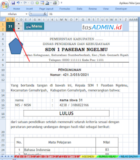 Aplikasi Pengumuman Kelulusan