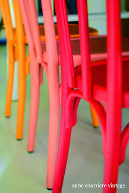 www.annecharriere.com, anne charriere vintage, peindre chaises bistrot,