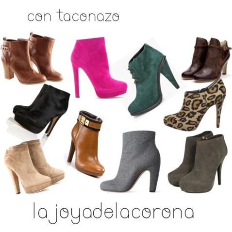botines tacón