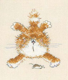 схема вышивки крестом рыжий кот