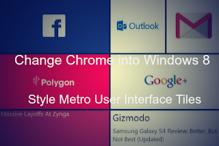 Change Chrome New Tab Page into Windows 8 Style Metro UI Tiles